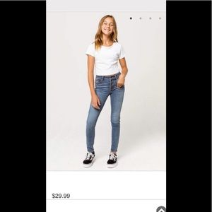 High waisted skinny jeans